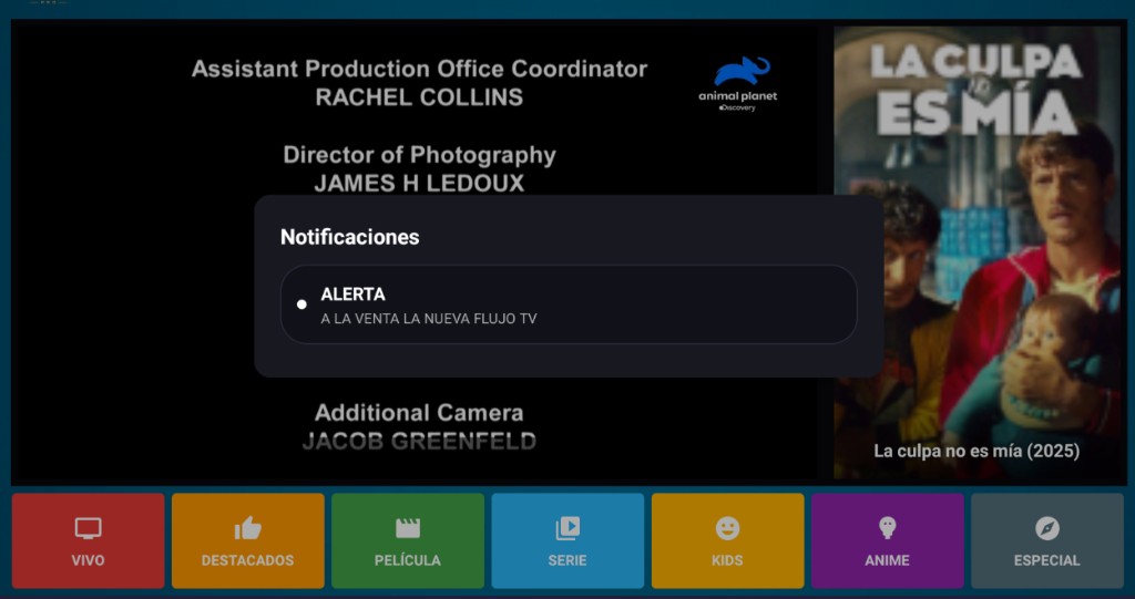 Flujo TV - Alerta Notificaciones