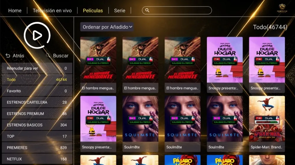 IBO Player 26 Temas - Catálogo de Películas