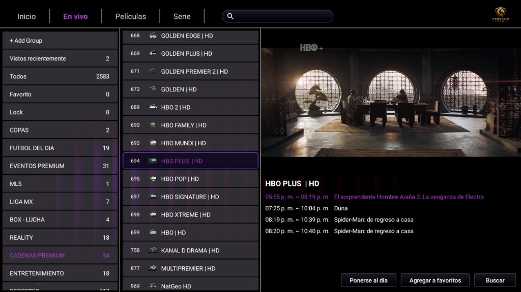 IBO Ultra Glass - Live Channels