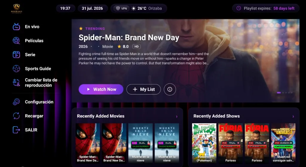 IBO Ultra Glass - Trending Movies