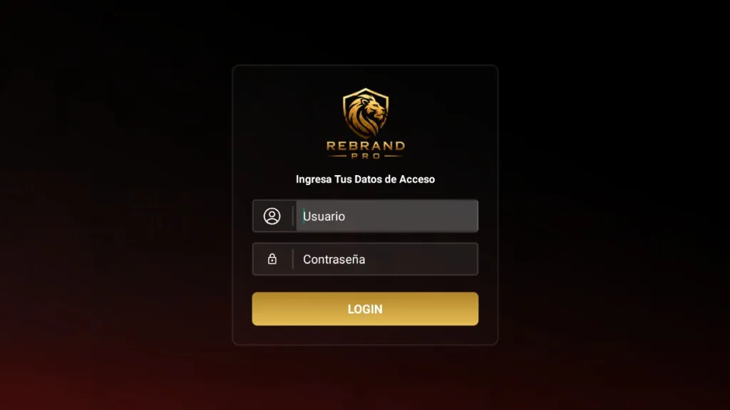 Legacy Player - Pantalla de Login