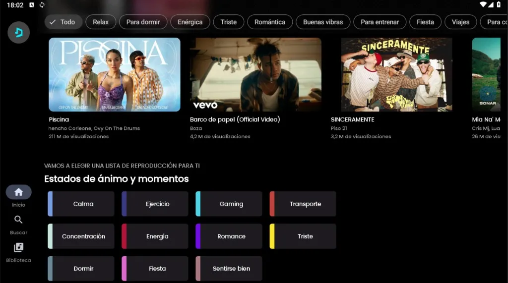 MySpotube - Pantalla de Inicio