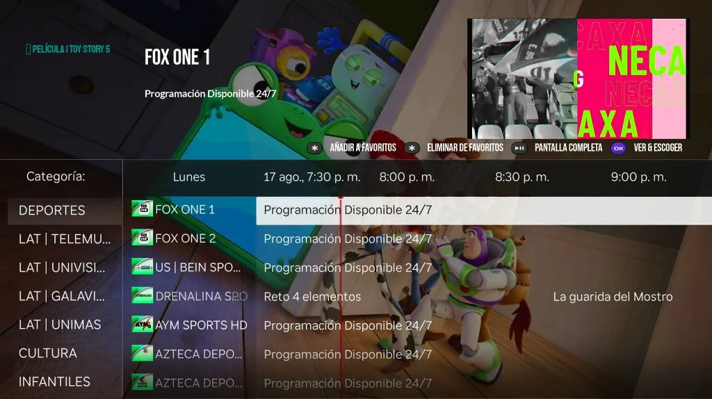 ROKU GLASS - Guía EPG