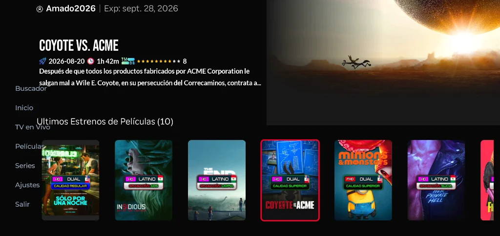 ROKU ESTILO NETFLIX - Menú Principal estilo Netflix