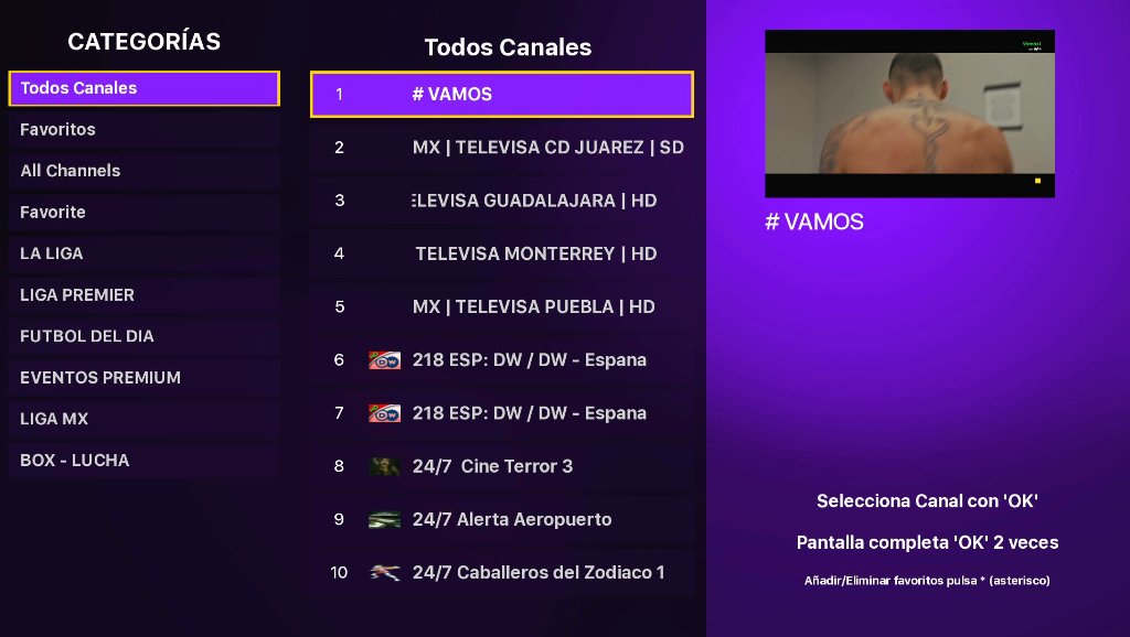 ROKU PURPLE GLASS - Canales en Vivo