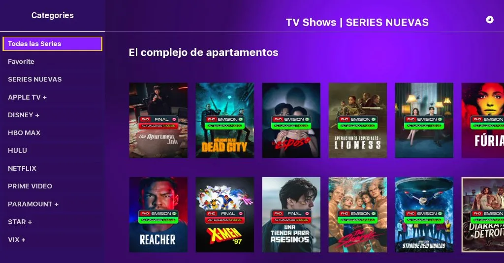 ROKU PURPLE GLASS - Catálogo de Series