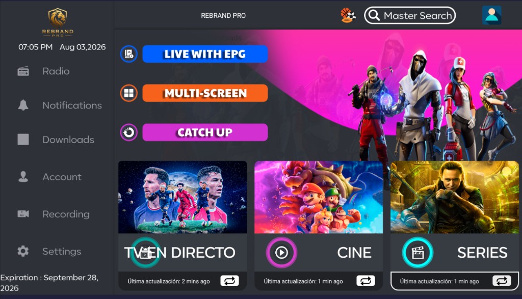 Smarter + Banners - Pantalla de Inicio