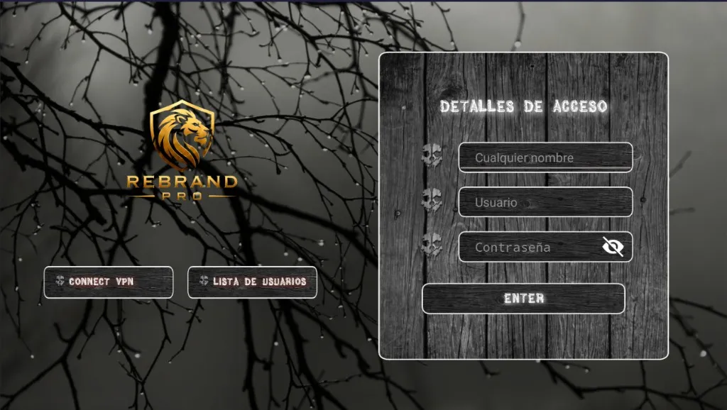 Smarters V5 3 Temas - Pantalla de Login