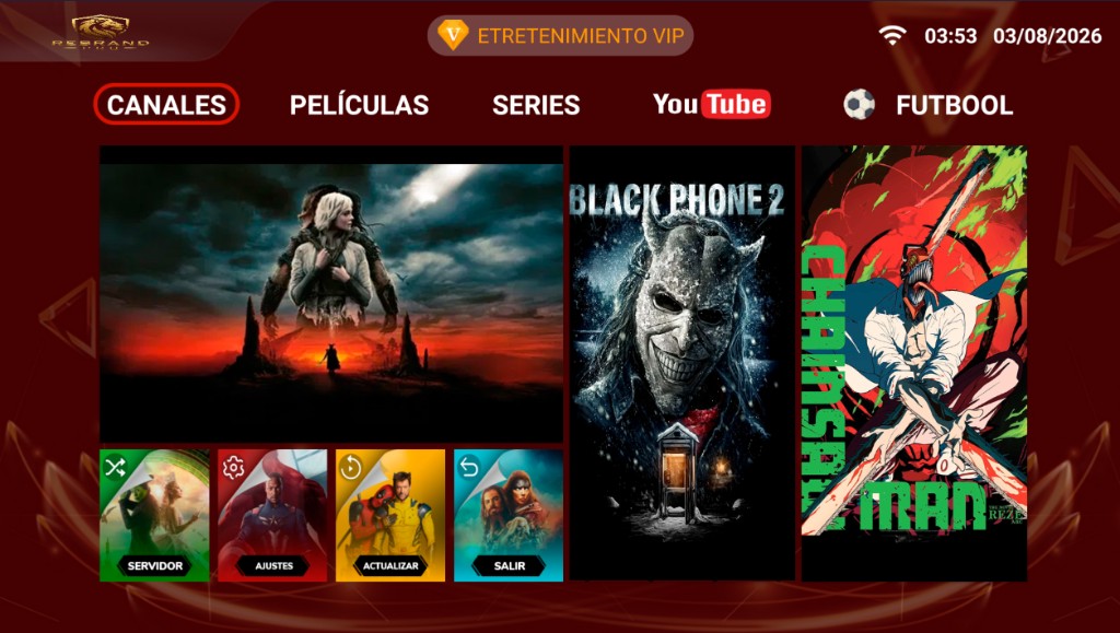 IBO UniTV 2 - Pantalla de Inicio