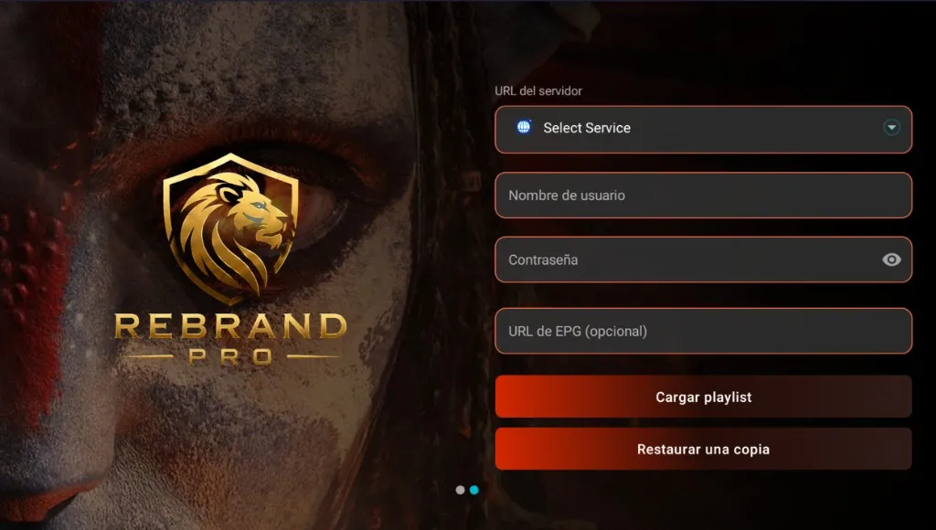 Wave Player - Pantalla de Login