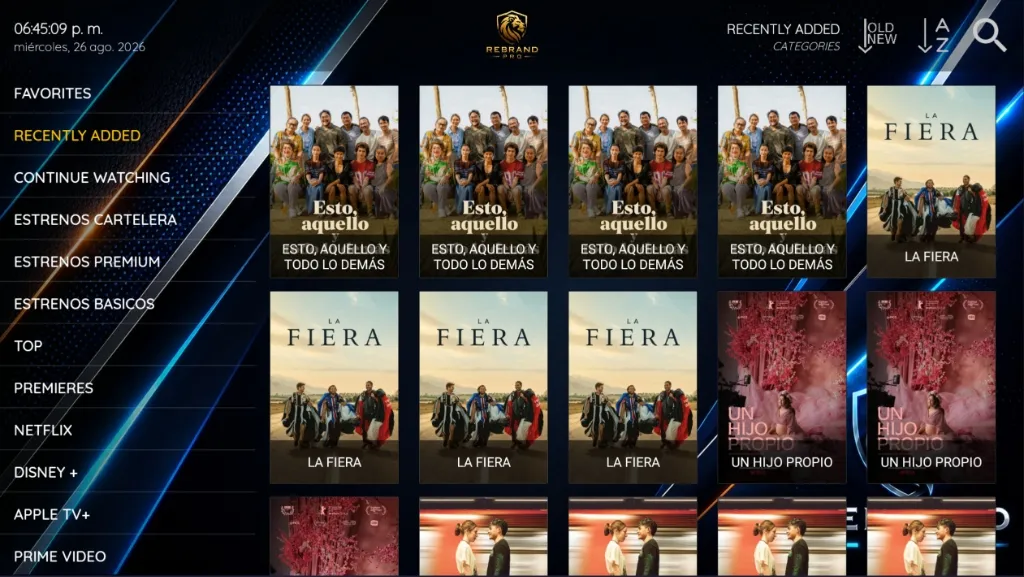 XCIPTV 3004 + MEGA PANEL WEB - Categories
