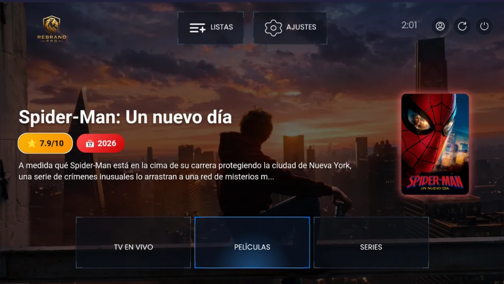 Youtivi ADS Blue - Pantalla Principal
